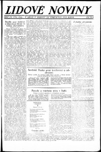 Lidov noviny z 23.7.1921, edice 1, strana 1