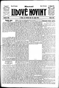 Lidov noviny z 23.8.1917, edice 1, strana 1