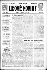 Lidov noviny z 23.8.1919, edice 1, strana 1