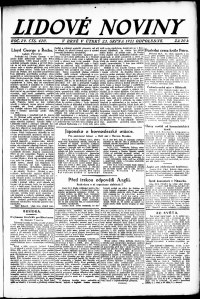 Lidov noviny z 23.8.1921, edice 2, strana 1