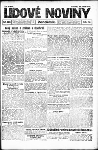 Lidov noviny z 23.9.1918, edice 1, strana 1