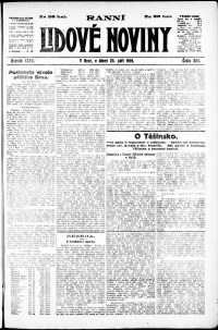 Lidov noviny z 23.9.1919, edice 1, strana 1