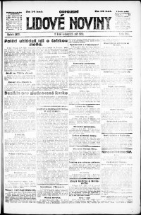 Lidov noviny z 23.9.1919, edice 2, strana 1