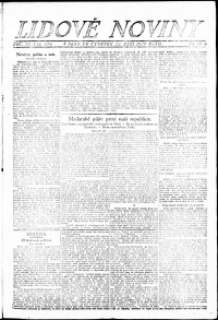 Lidov noviny z 23.9.1920, edice 1, strana 1