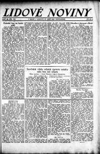Lidov noviny z 23.9.1922, edice 2, strana 1