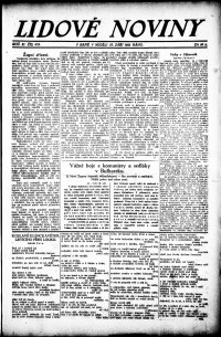 Lidov noviny z 23.9.1923, edice 1, strana 1