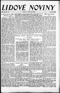 Lidov noviny z 23.9.1930, edice 1, strana 1