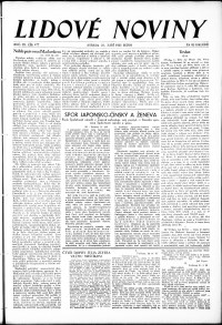 Lidov noviny z 23.9.1931, edice 1, strana 1