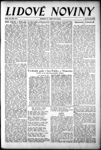Lidov noviny z 23.9.1934, edice 1, strana 1