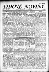 Lidov noviny z 23.10.1922, edice 1, strana 1