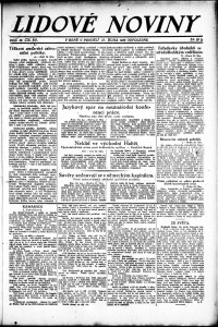 Lidov noviny z 23.10.1922, edice 2, strana 1
