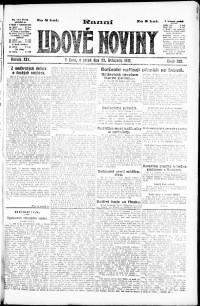 Lidov noviny z 23.11.1917, edice 1, strana 1