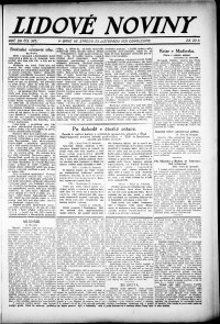 Lidov noviny z 23.11.1921, edice 2, strana 1