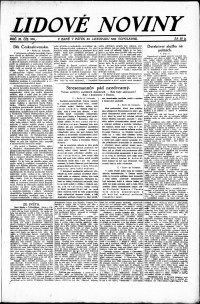 Lidov noviny z 23.11.1923, edice 2, strana 1