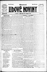 Lidov noviny z 23.12.1917, edice 1, strana 1