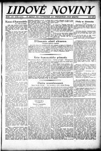 Lidov noviny z 23.12.1920, edice 1, strana 1