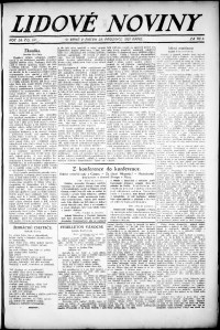 Lidov noviny z 23.12.1921, edice 1, strana 1