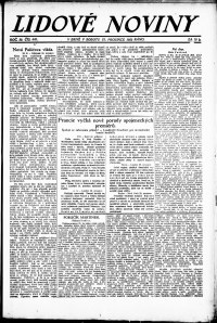 Lidov noviny z 23.12.1922, edice 1, strana 1