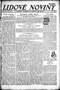 Lidov noviny z 24.1.1921, edice 1, strana 1
