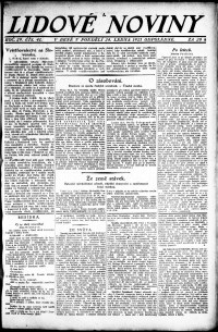 Lidov noviny z 24.1.1921, edice 2, strana 1