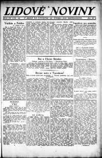 Lidov noviny z 24.2.1921, edice 2, strana 1