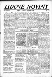 Lidov noviny z 24.2.1923, edice 1, strana 1