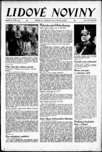 Lidov noviny z 24.2.1933, edice 1, strana 1