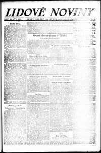 Lidov noviny z 24.4.1920, edice 2, strana 1