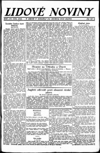 Lidov noviny z 24.4.1921, edice 1, strana 1