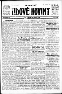Lidov noviny z 24.5.1918, edice 1, strana 1