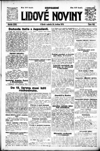 Lidov noviny z 24.5.1919, edice 2, strana 1