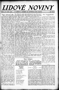 Lidov noviny z 24.5.1921, edice 1, strana 1