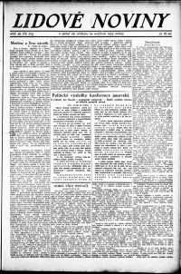 Lidov noviny z 24.5.1922, edice 1, strana 1