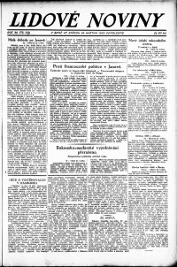 Lidov noviny z 24.5.1922, edice 2, strana 1