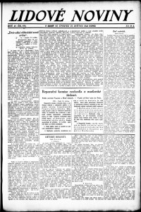 Lidov noviny z 24.5.1923, edice 1, strana 1