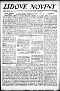 Lidov noviny z 24.5.1923, edice 2, strana 1