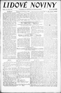 Lidov noviny z 24.5.1924, edice 2, strana 1