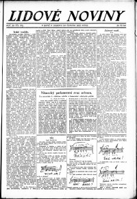 Lidov noviny z 24.6.1922, edice 1, strana 1