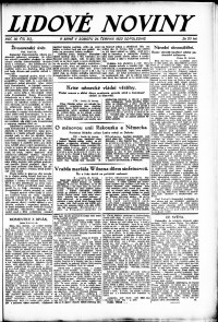 Lidov noviny z 24.6.1922, edice 2, strana 1
