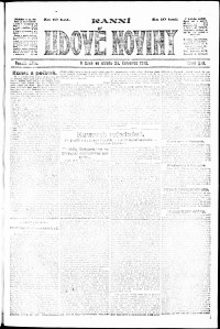 Lidov noviny z 24.7.1918, edice 1, strana 1