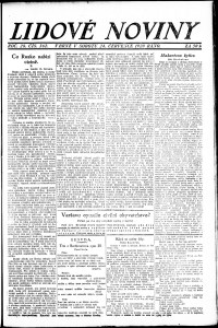 Lidov noviny z 24.7.1920, edice 1, strana 1