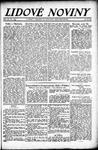 Lidov noviny z 24.7.1922, edice 2, strana 1