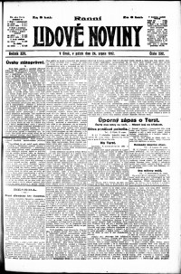 Lidov noviny z 24.8.1917, edice 1, strana 1