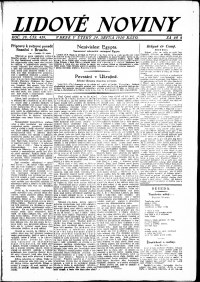 Lidov noviny z 24.8.1920, edice 1, strana 1
