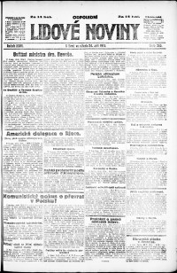 Lidov noviny z 24.9.1919, edice 2, strana 1