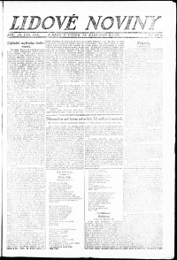 Lidov noviny z 24.9.1920, edice 1, strana 1