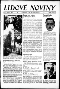 Lidov noviny z 24.9.1931, edice 1, strana 1