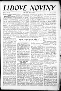Lidov noviny z 24.9.1932, edice 1, strana 1