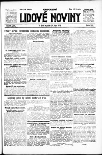 Lidov noviny z 24.10.1919, edice 2, strana 1