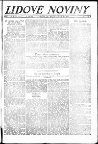 Lidov noviny z 24.10.1920, edice 1, strana 1